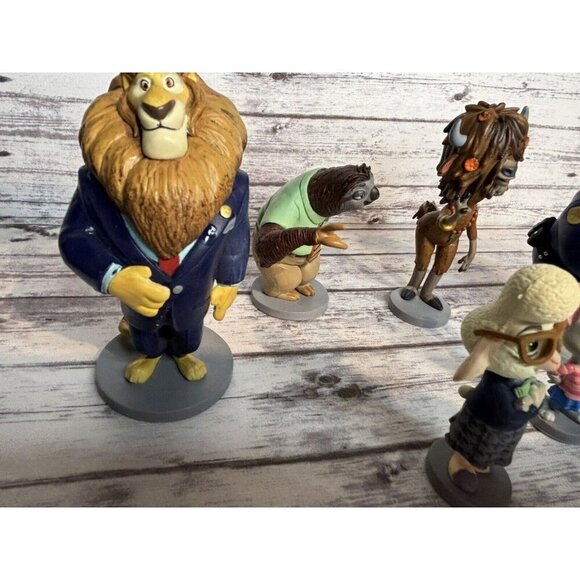 Disney Zootopia PVC Plastic Figurines Cake Toppers Lot Of 6 - Picture 4 of 10